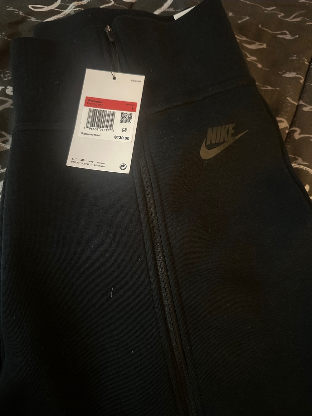 Nike Black Women's Zip-Front Track Joggers